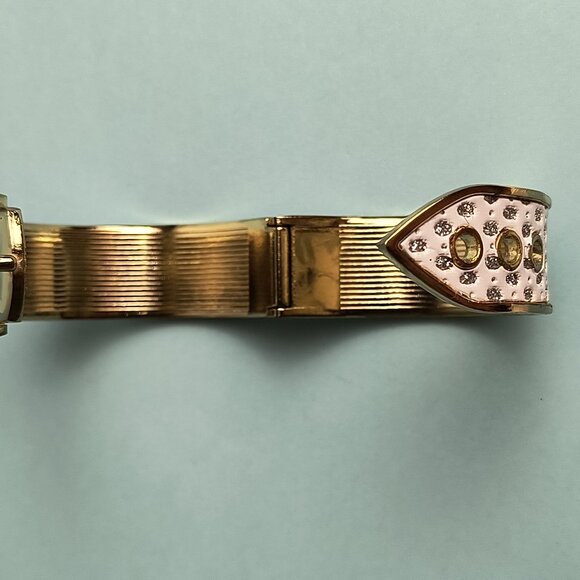 Exquisite Bracelet Belt Buckle Fold Over Hinge Clasp Cuff Bracelet White… - Picture 4 of 14